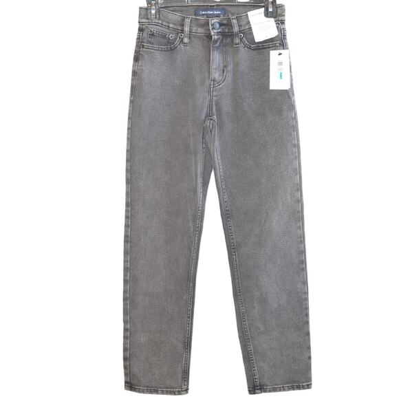 Calvin Klein Jeans Women's High Rise Straight Leg Storm Gray Jeans, Size 24 - Picture 1 of 4